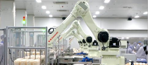 山东省首条食用菌人工智能机械手臂生产包装线正式投用